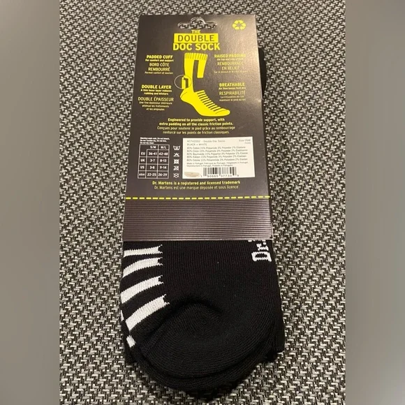 Dr. Martens Double Doc Sock New With Tags - Picture 3 of 5